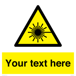 Custom Laser Hazard Sign